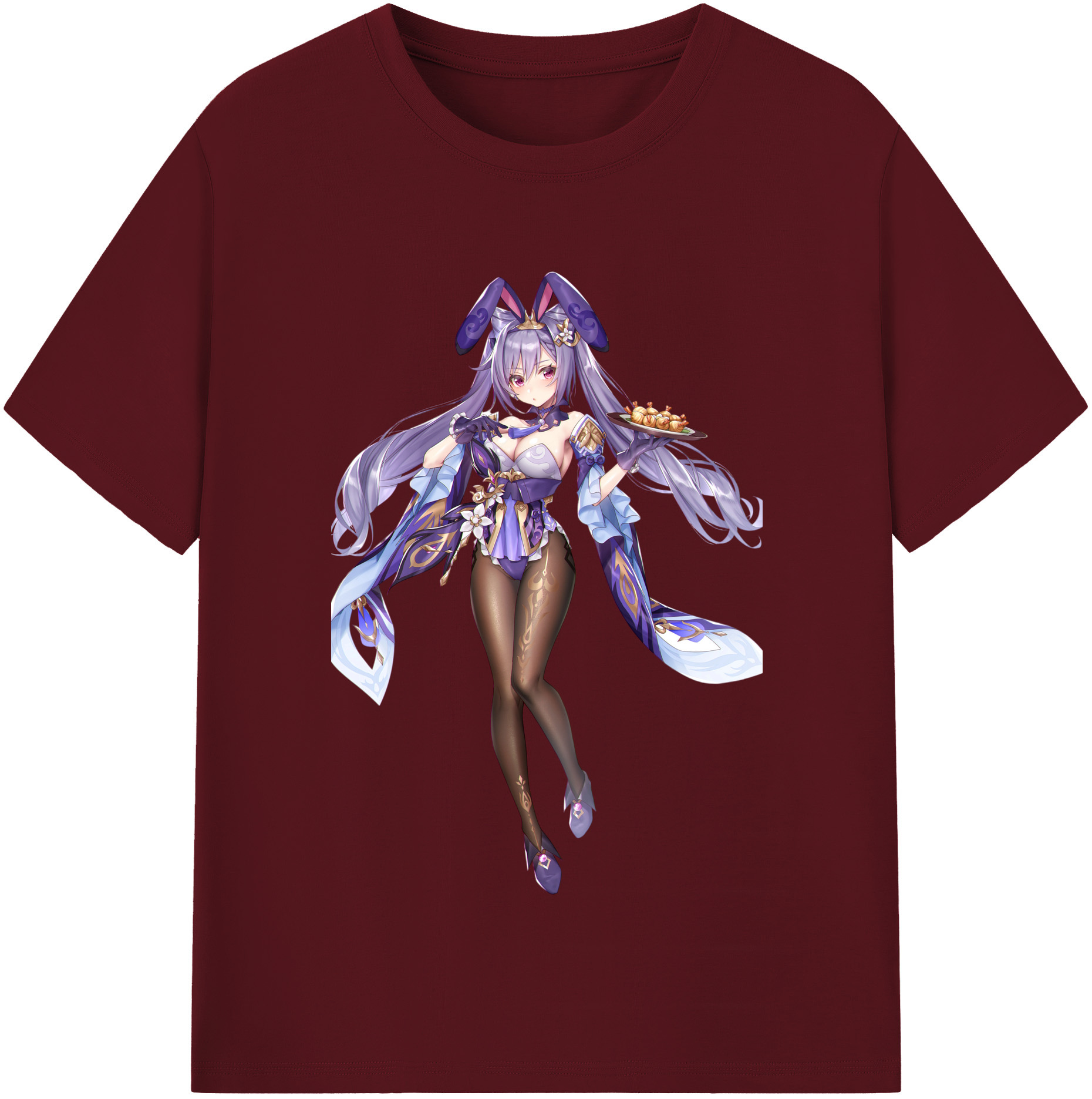 げんし神 刻晴 こくせい genshin Kokusei 綿100％半袖Tシャツ（フロントプリント）